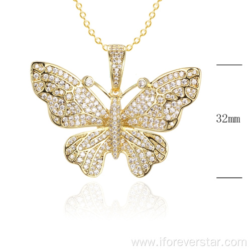 Luxury 18k gold plated necklace pendant for women